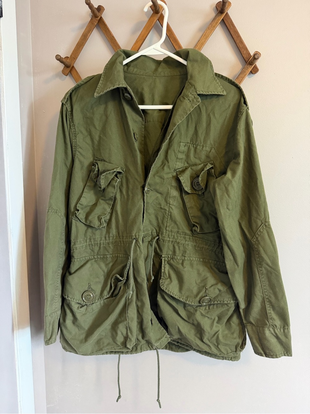 Vintage Canadian Army Olive Green Military Field Jacket M